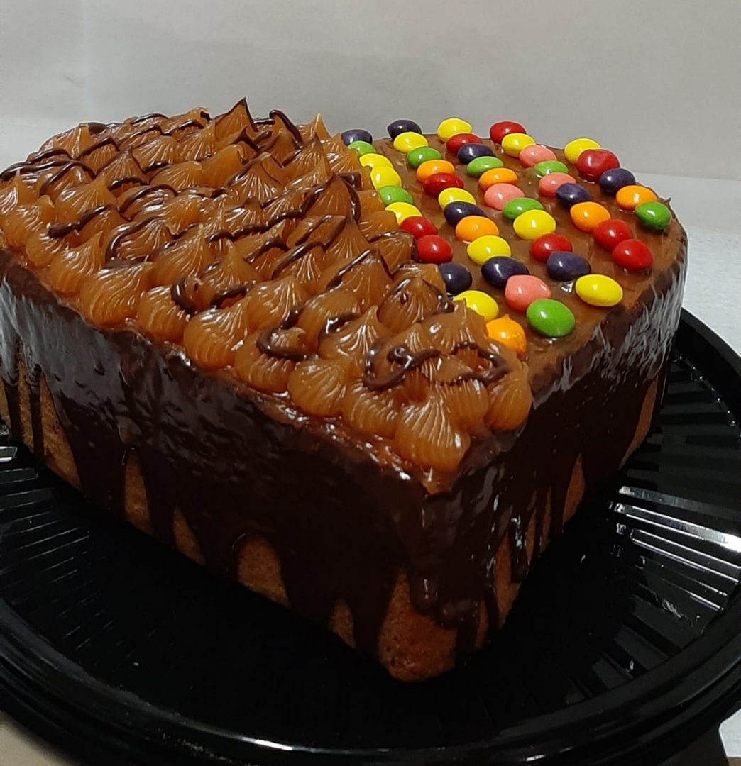 Corazón de chocolate y M&M